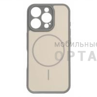 Чехол Matte MagSafe с защитой камеры в техпаке, iPhone 16, Silver