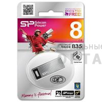 Флешка USB 8 Гб Silicon Power  Touch 835  темно-серый