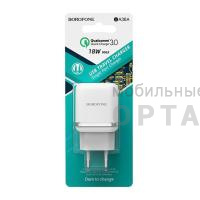 Блок питания сетевой 1 USB BOROFONE BA36A, Hight Speed, , пластик, QC3.0, цвет: белый (1/65/260)