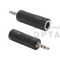 Переходник аудио стерео 3.5мм M (штекер) --> 6.35мм F (гнездо) VCOM <CA545> (1/500)