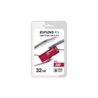 Флешка USB 32 Гб Exployd 580, USB2.0, пластик, красный