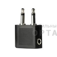 Адаптер-переходник для наушников в самолет, Jack 3.5 мм(F) - 2х3.5 мм  (M), (F) (A209)/200