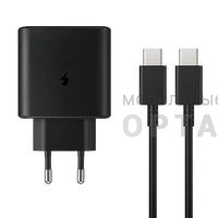 СЗУ комплект Samsung 45W PD Adapter Type-C to Type-C Cable (Качество AAA+) черный, в коробке