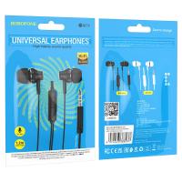 Наушники проводные внутриканальные Borofone BM74, Jack 3.5mm, черный