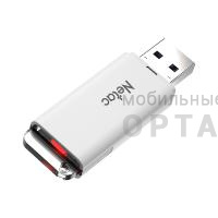 Флешка USB3.0 16 Гб  Netac U185 с LED индикатором, белый (СК)