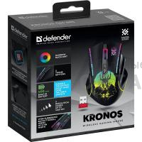 Беспроводная игровая мышь DEFENDER Kronos GM-695 черный,4кнопки,1600dpi,400мАч (1/60)