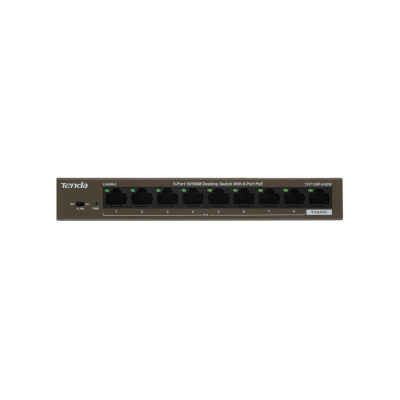 Коммутатор TENDA TEF1109P-8-63W 9x100Мбит/с 8PoE 58W неуправляемый