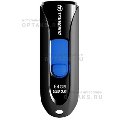 Флешка USB3.0 64 Гб Transcend  JetFlash 790  чёрный