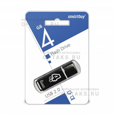 USB  4GB  Smartbuy  Glossy  чёрный