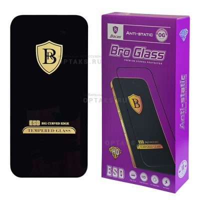 Стекло защитное Bro Glass OG, в пачке 10шт, (заказ кратно10шт/цена за 1шт), iPhone 13/13 Pro/14/16E