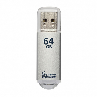 Флешка USB 64 Гб Smartbuy  V-Cut  серебро