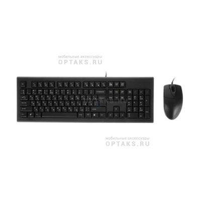 Набор компьютерный клавиатура + мышь A4TECH KR-8520D клав:черный мышь:черный USB