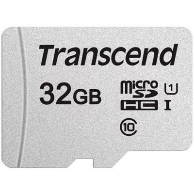 Карта памяти 32 Гб MicroSD Transcend 300S UHS-I U1 + SD адаптер