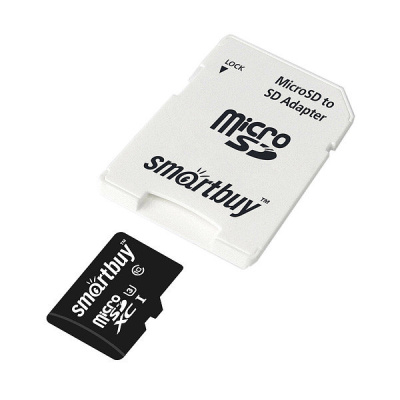 Карта памяти 128 Гб MicroSD Smartbuy Сlass 10 Pro UHS-I U3 (70/90 Mb/s) + SD адаптер