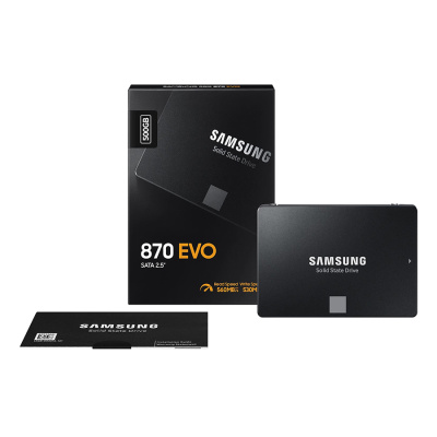 Жесткий диск SSD Samsung   500 GB  870 Evo, SATA-III, R/W - 560/530 MB/s, 2.5", Samsung MJX, V-NAND 3bit MLC