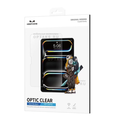 Стекло защитное для планшета, KEEPHONE OPTIC CLEAR GLASS IPAD 11 (2025)