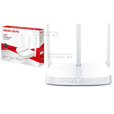 Роутер Mercusys MW305R N300 Wi-Fi 4 порта, 300Мбит/с, 3 внешние антенны