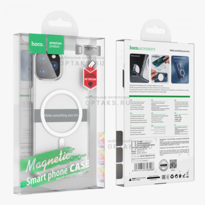 Чехол Hoco Premium Magnetic series airbag, iPhone 16 Pro Max, transparent