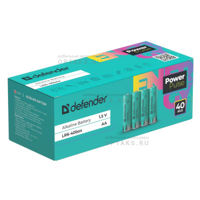 Элемент питания DEFENDER LR6 AA PowerPulse box40 (40/480)