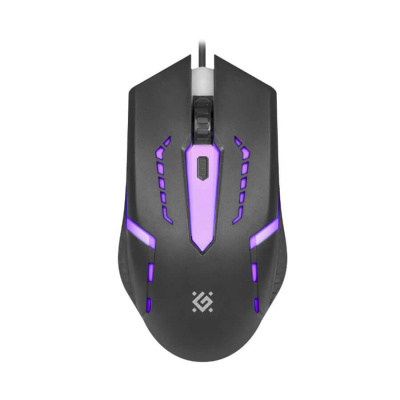 Мышь DEFENDER Flash MB-600L, черная, USB, проводная, 4 кнопки, 1,5м. (1/40)