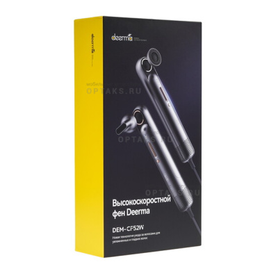 Фен для волос DEERMA DEM-CF52W, 3 скорости, серый