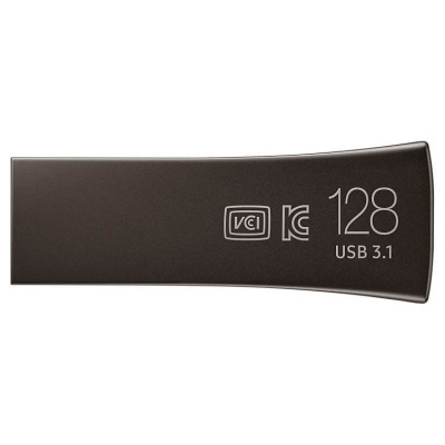 Флешка USB3.1 128 Гб Samsung  Bar Plus  серый (300 МВ/s)