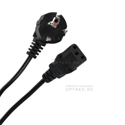 Кабель компьютер-розетка VCOM 220V (EURO) <VDE> 3G0,75 mm 2, 3м. {CE021-CU} (1/30)