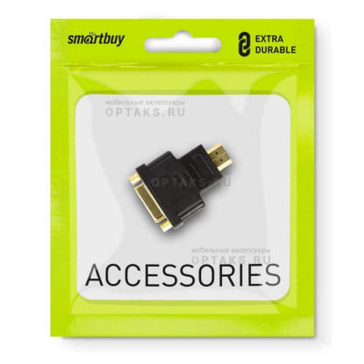 Адаптер Smartbuy HDMI M - DVI 25 F, чёрный (1/500)