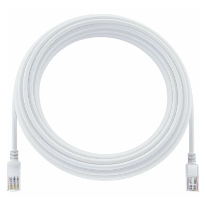 Патч-корд DEFENDER RJ45-05 Cat 5E, UTP, AWG24, PVC, 5м, белый (1/50/100)