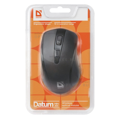 Мышь DEFENDER Datum MM-265, черная, 3 кнопки, 800-1600 dpi (1/40)