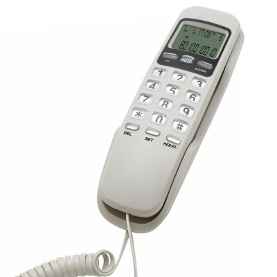 Стационарный телефон, RITMIX RT-010 White с дисплеем, узкий корпус, белый (1/40)