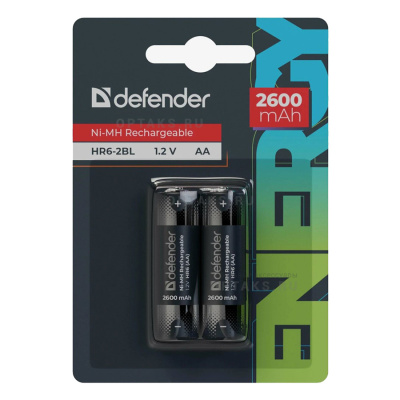 Аккумулятор DEFENDER HR6 (2600 mAh) АА Ni-MH BL2 (20/200)