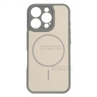 Чехол Matte MagSafe с защитой камеры в техпаке, iPhone 17 Pro, Silver