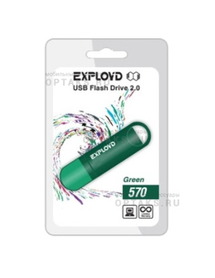 Флешка USB 32 Гб Exployd 570, USB2.0, пластик, зелёный